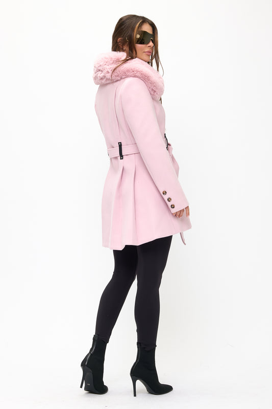 Regal Swing Faux Fur Collar Coat