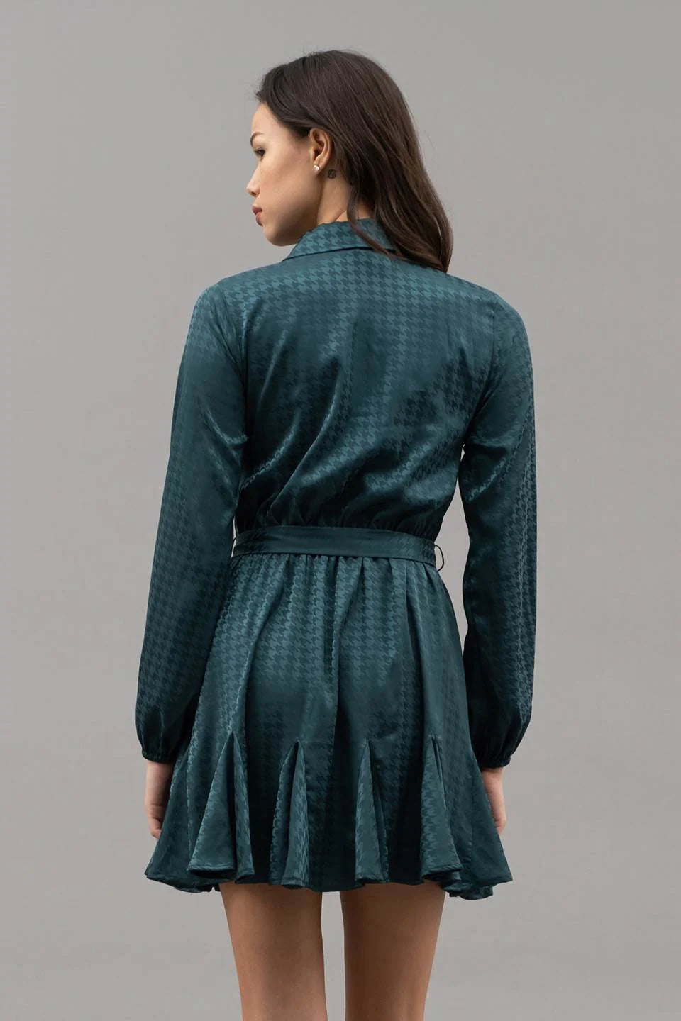 Godet Skirt Shirt Dress