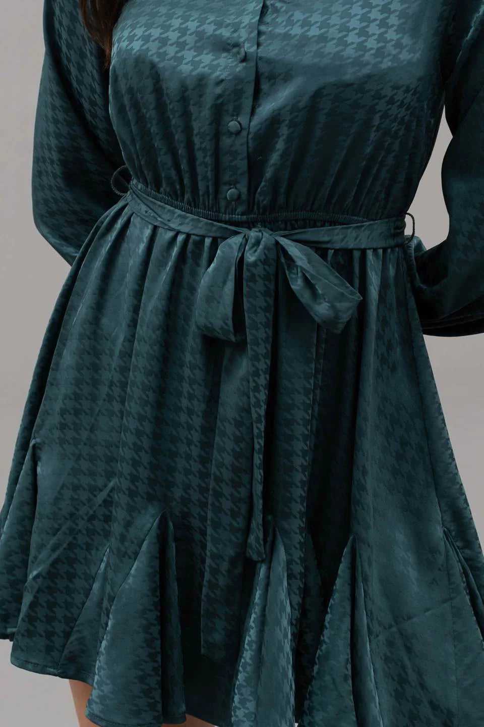 Godet Skirt Shirt Dress
