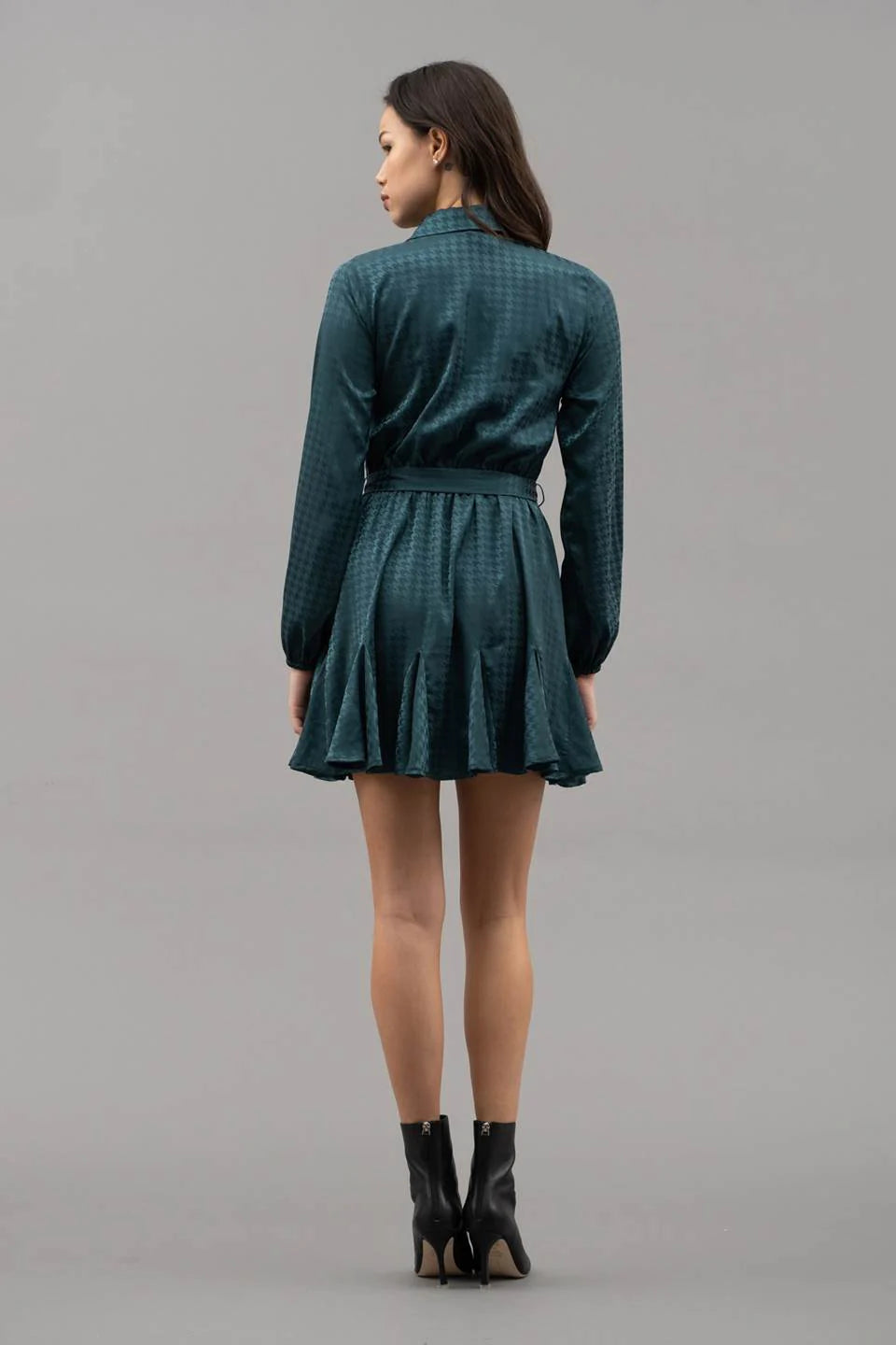 Godet Skirt Shirt Dress
