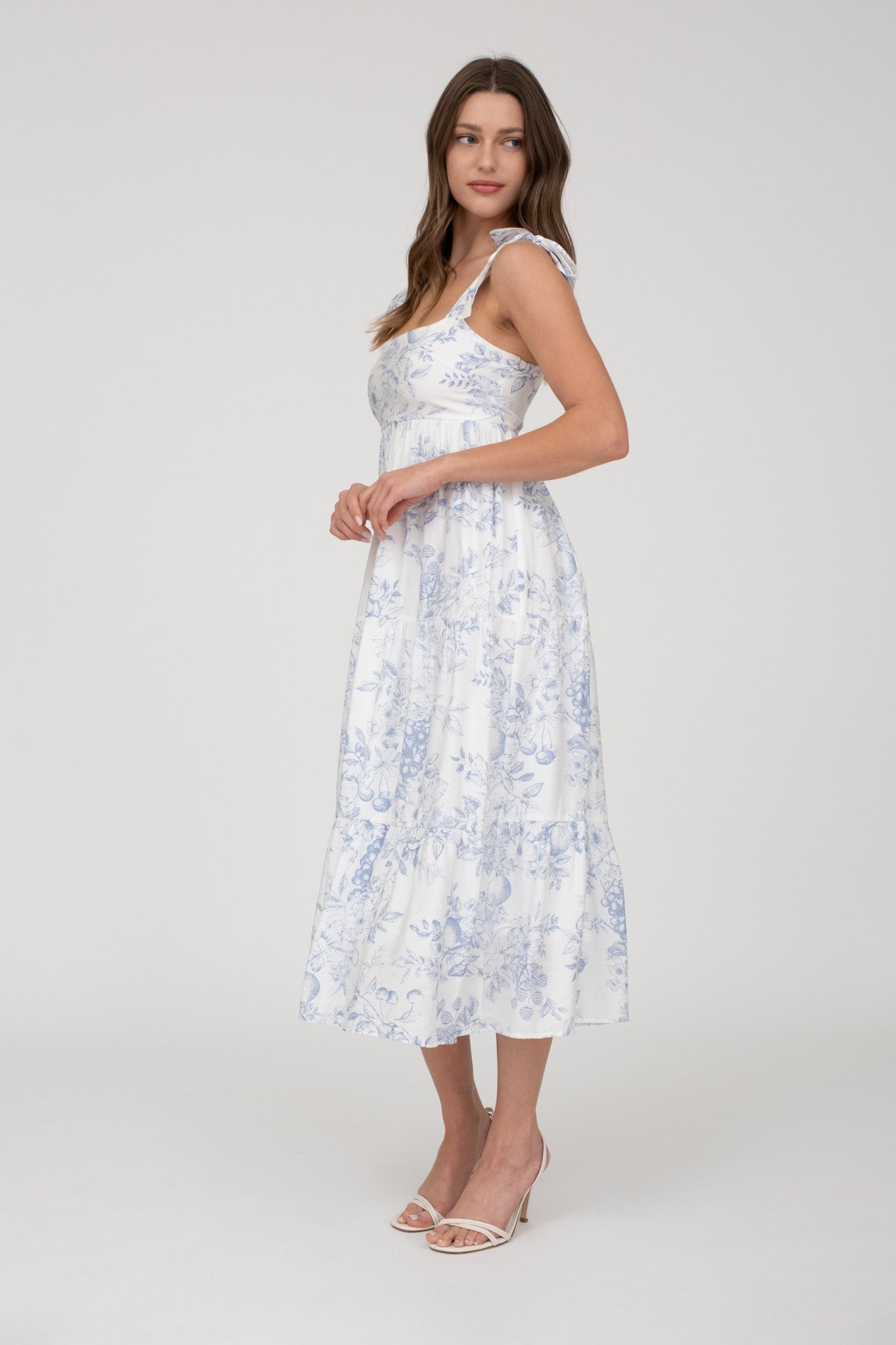 Tiered Floral Midi Dress
