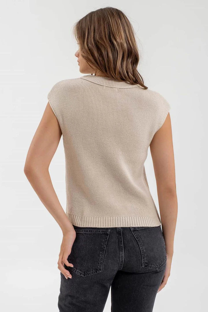 Crewneck Sweater Top - Oatmeal