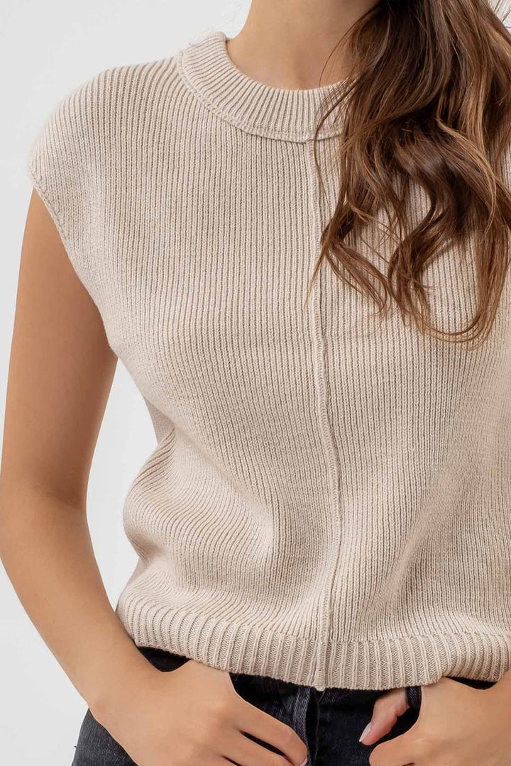 Crewneck Sweater Top - Oatmeal