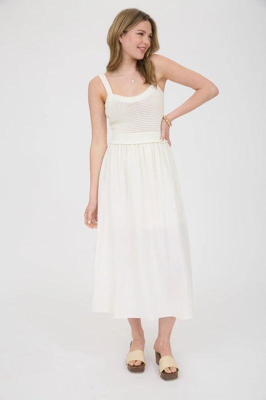 Sweater Top Sleeveless Dress