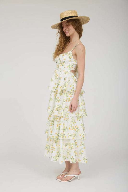 Back Tie Tiered Dress