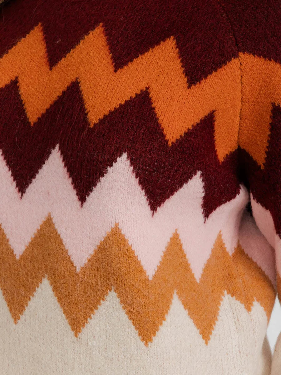 Zig Zag Patterned Sweater