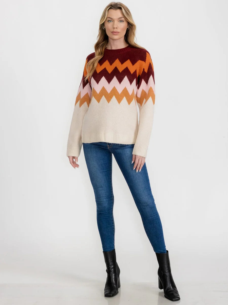 Zig Zag Patterned Sweater