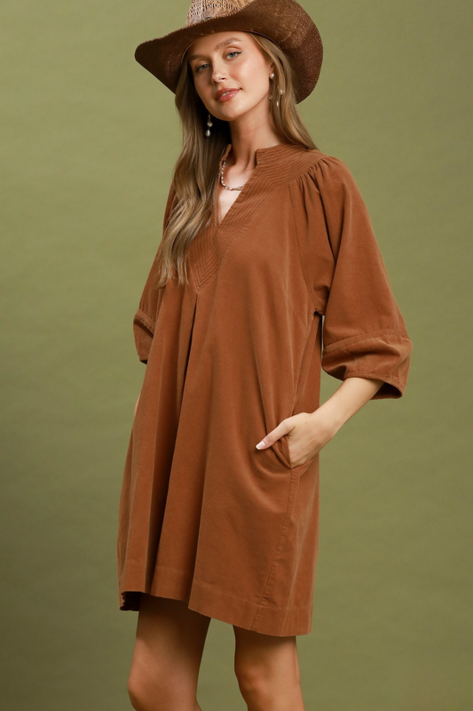 Corduroy Shirt Dress