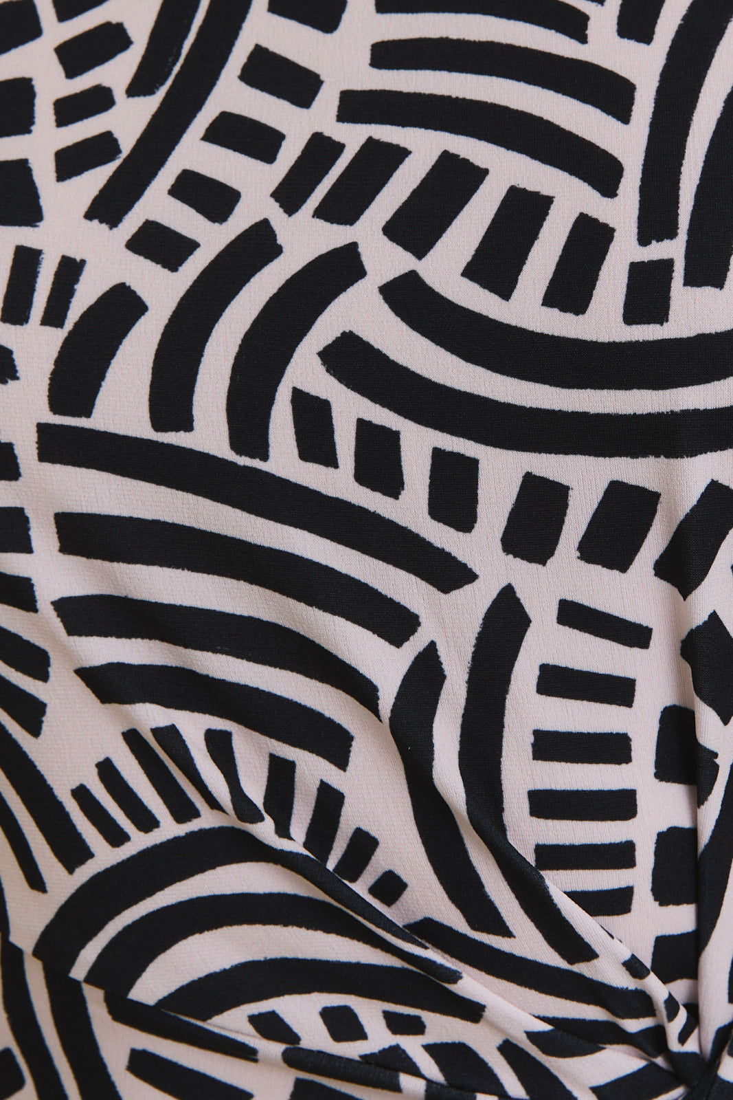 Abstract Front Twist Dress
