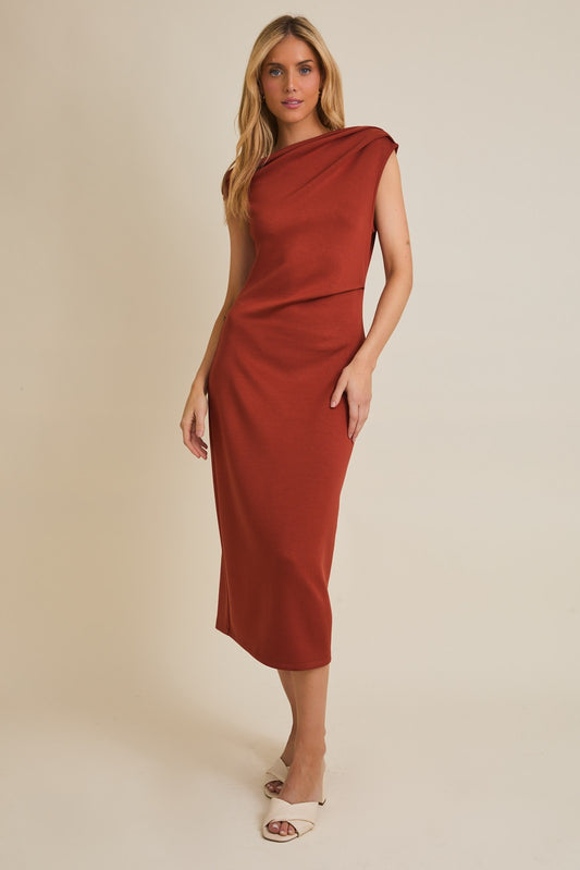One Shoulder Midi Dress