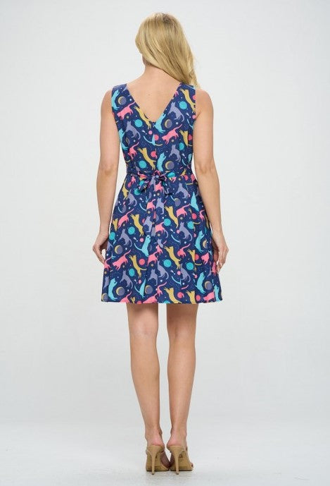 Cats and Constellations Pastel Dress