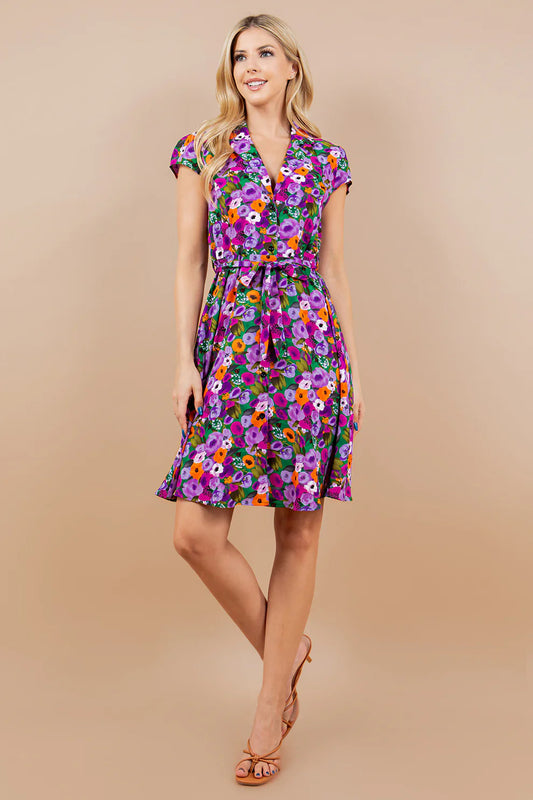 Flurries of Poppies Mini Dress