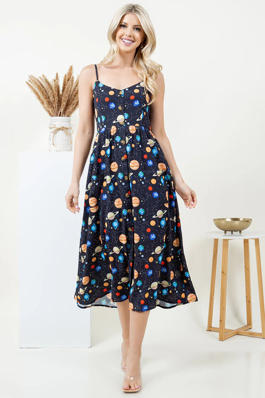 Nebula Nights Midi Dress