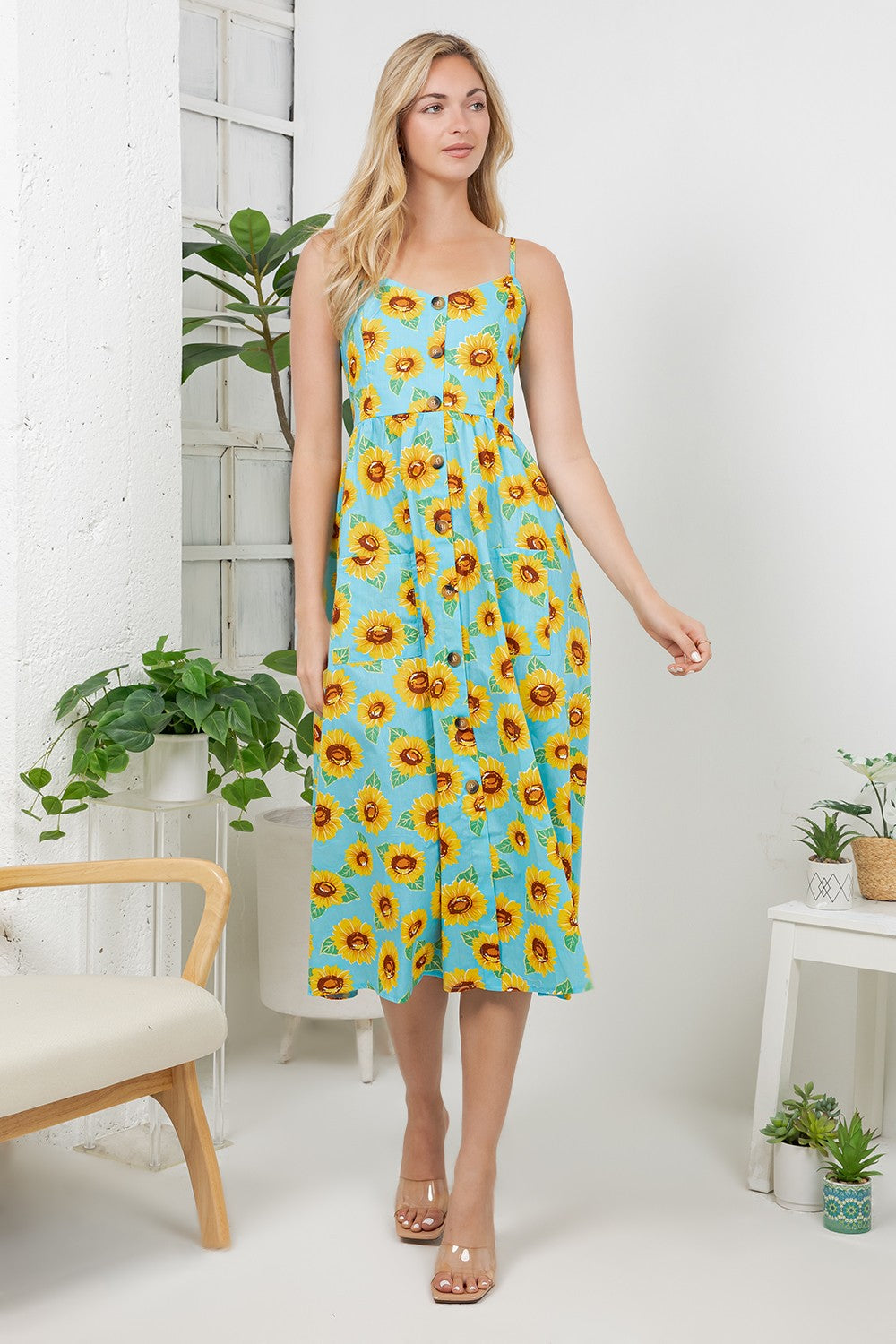 Sunflower Cami Dress – Emilie-Bs