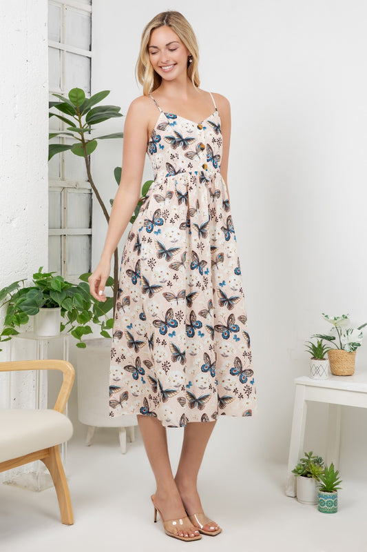 Boho Butterfly Cami Dress
