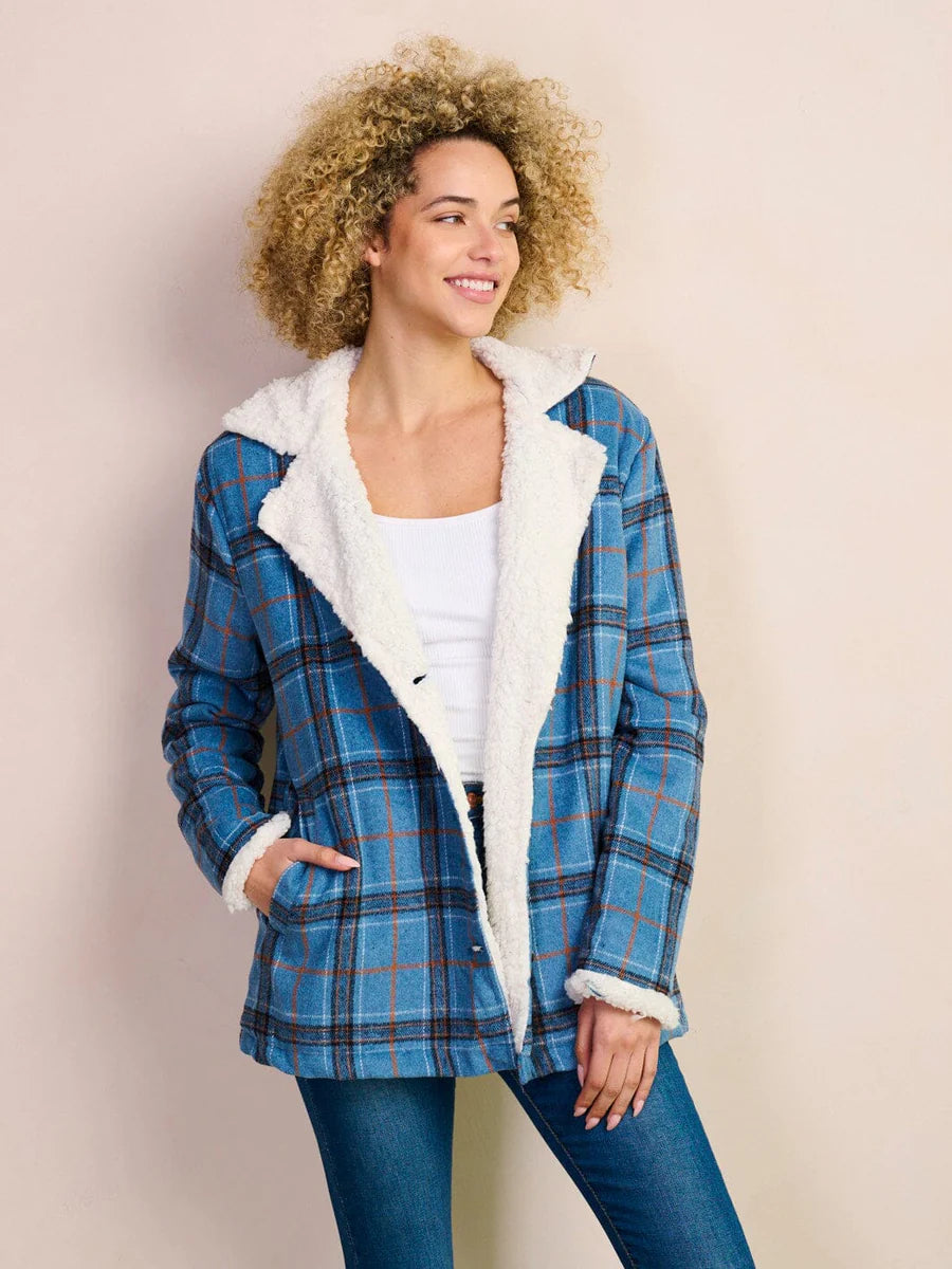 Art Disco Tartan Sherpa Jacket Plaid Sherpa Jacket Plaid Sherpa