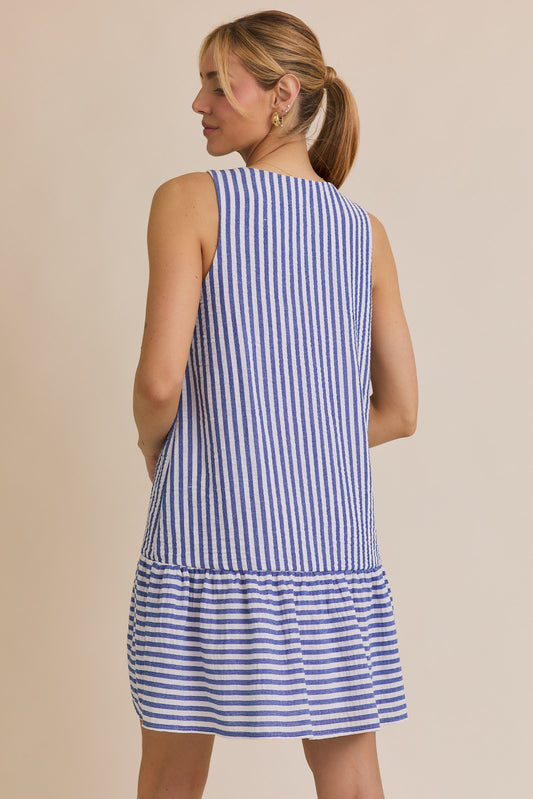 Button Up Striped Dress