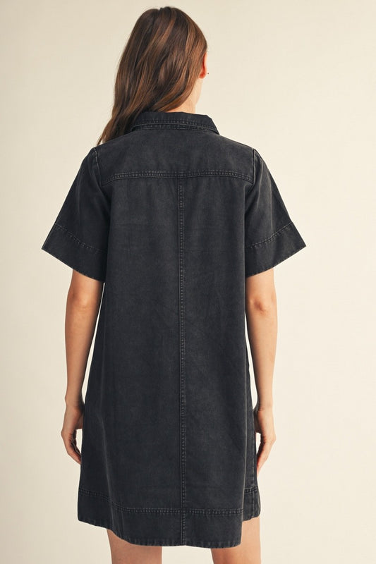 Denim Shift Mini Dress