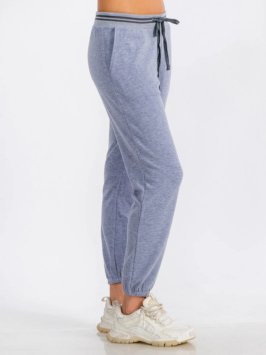 Elastic Waist Jogger Sweatpants - Blue