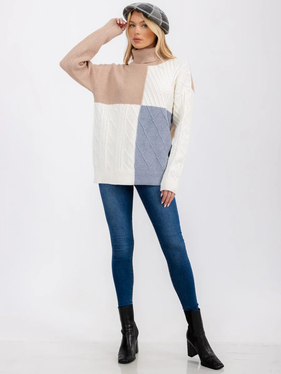 Colorblock Knit Sweater
