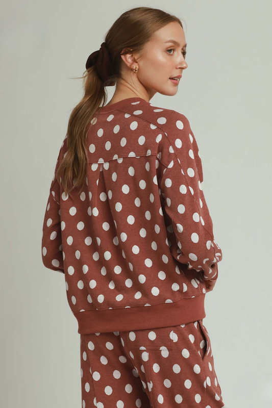 Polka Dot Pullover Sweater