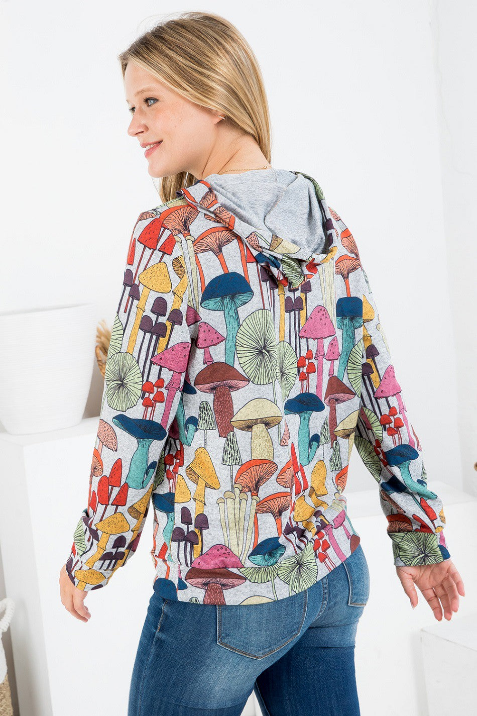 Mushroom Print Hoodie