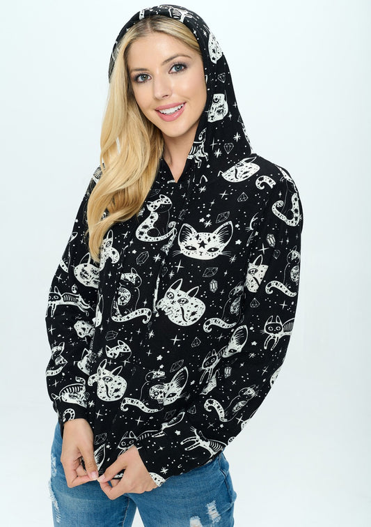 Black Crystal Cats Hoodie