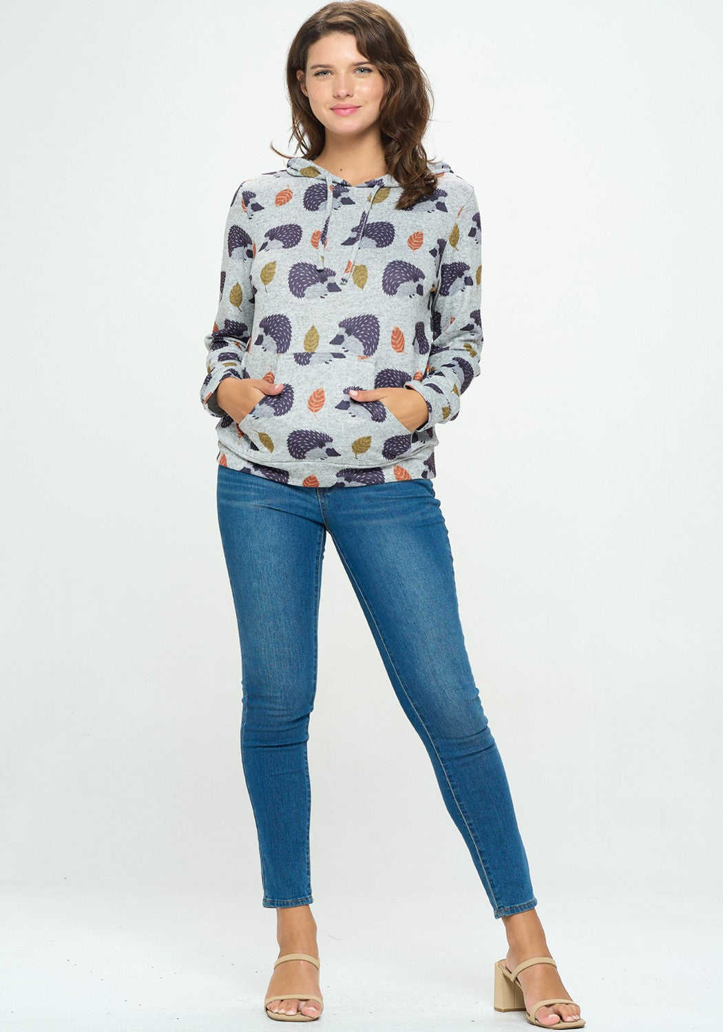 Hedgehog Print Hoodie