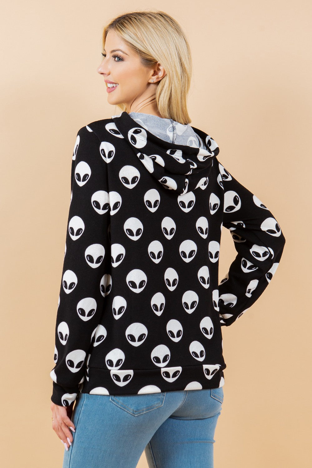 Alien Print Hoodie