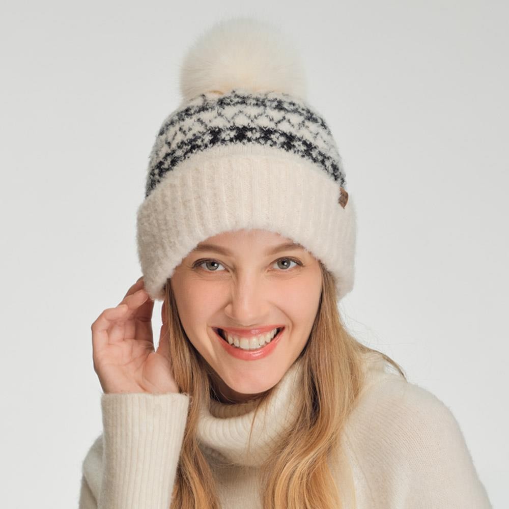 Fair Island Pom Beanie - Black