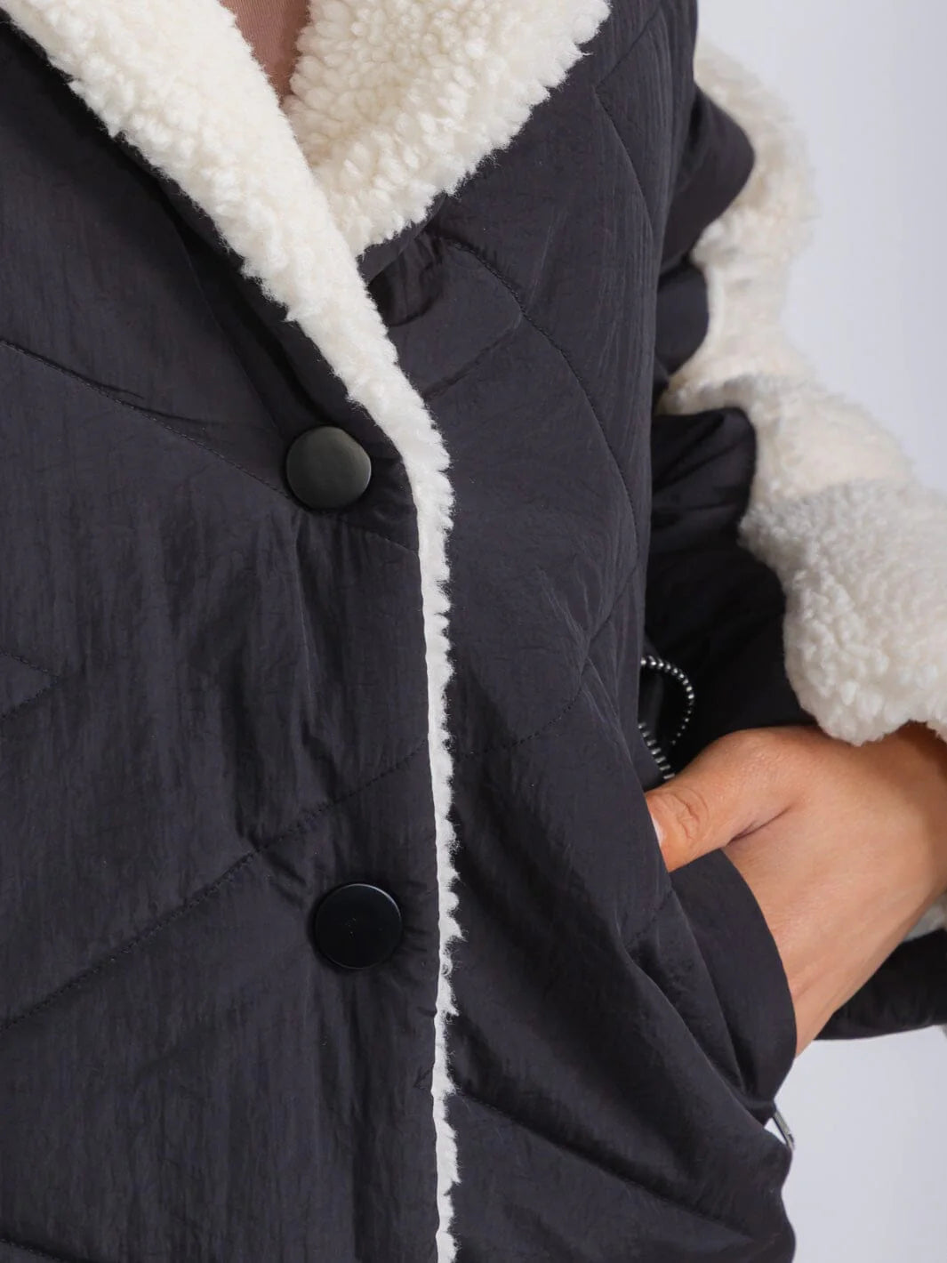 Sherpa Button Up Coat