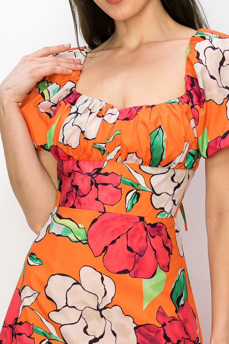 Open Back Ruffle Tiered Dress
