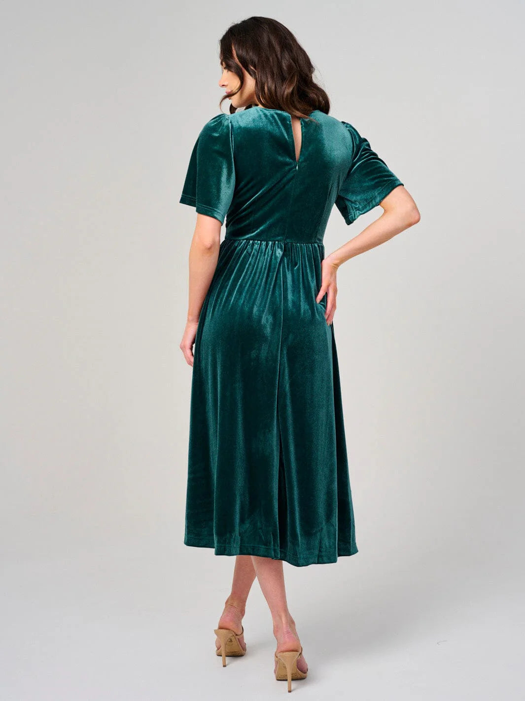 Velvet Lace Accented Dress