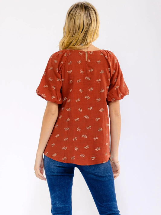 Puff Sleeve Floral Top