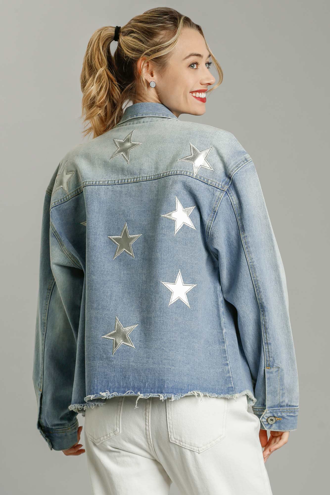 Silver Star Patch Denim Jacket