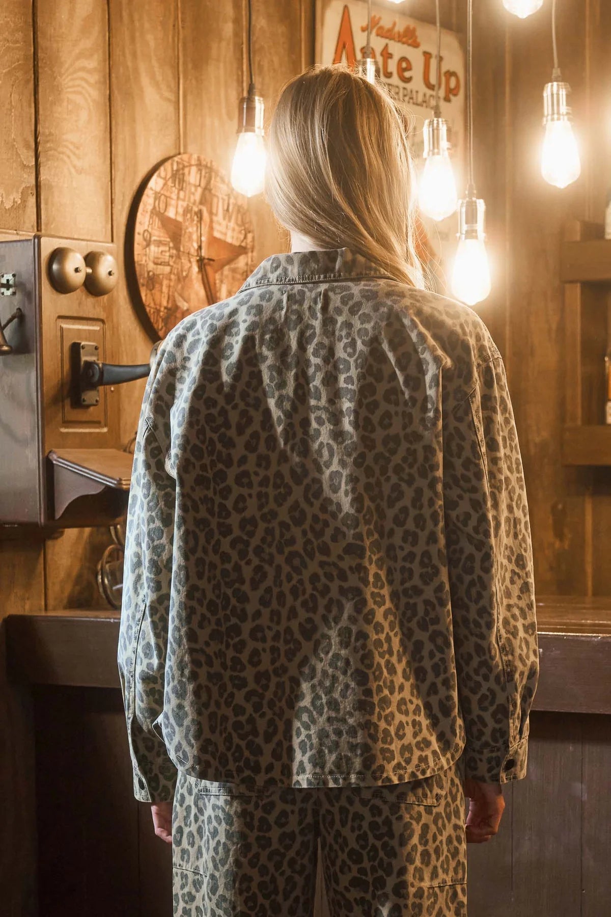 Leopard Print Collared Shacket