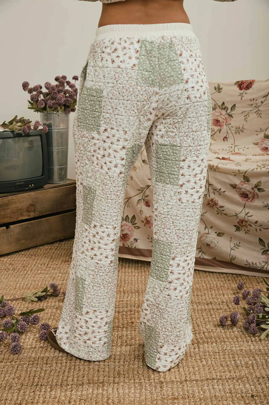 Patchwork Lounge Pants - Olive