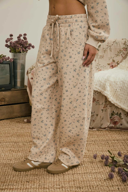 Ditsy Floral Drawstring Pants