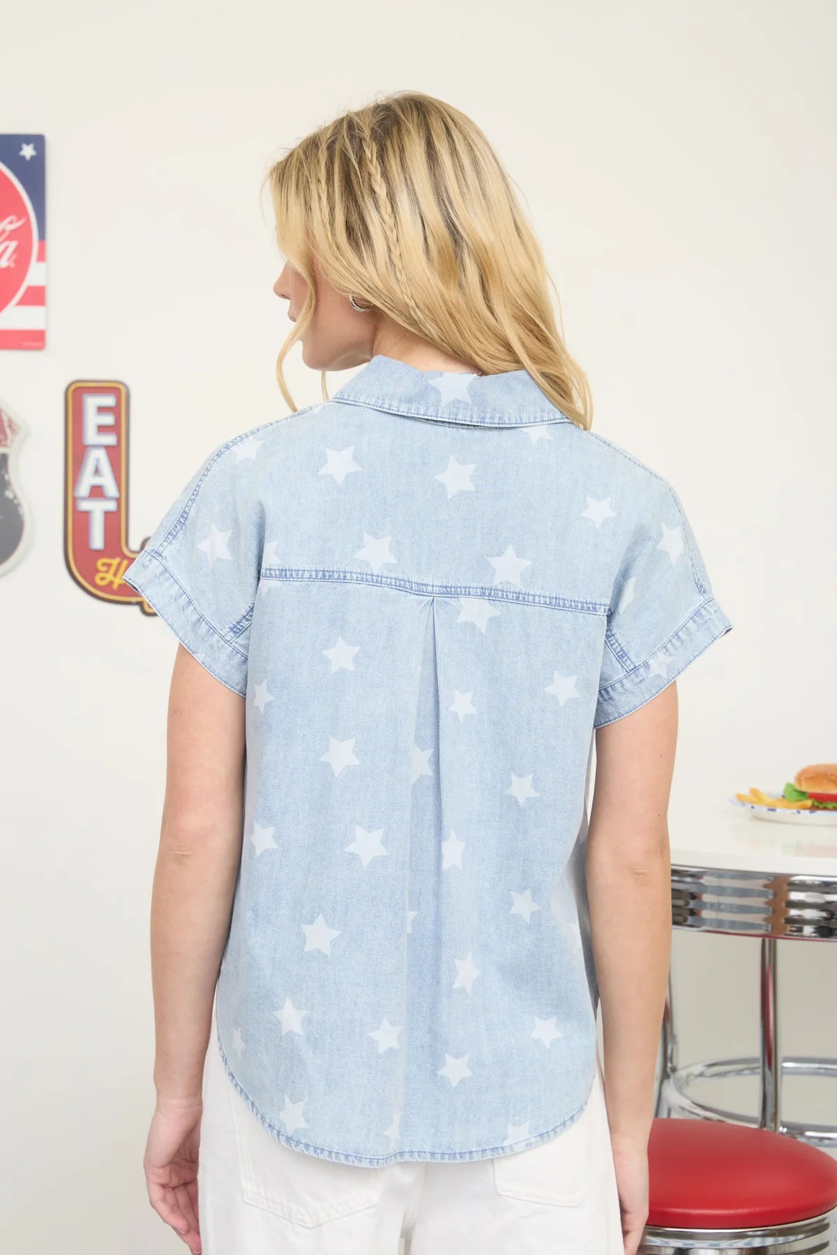 Washed Denim Star Shirt
