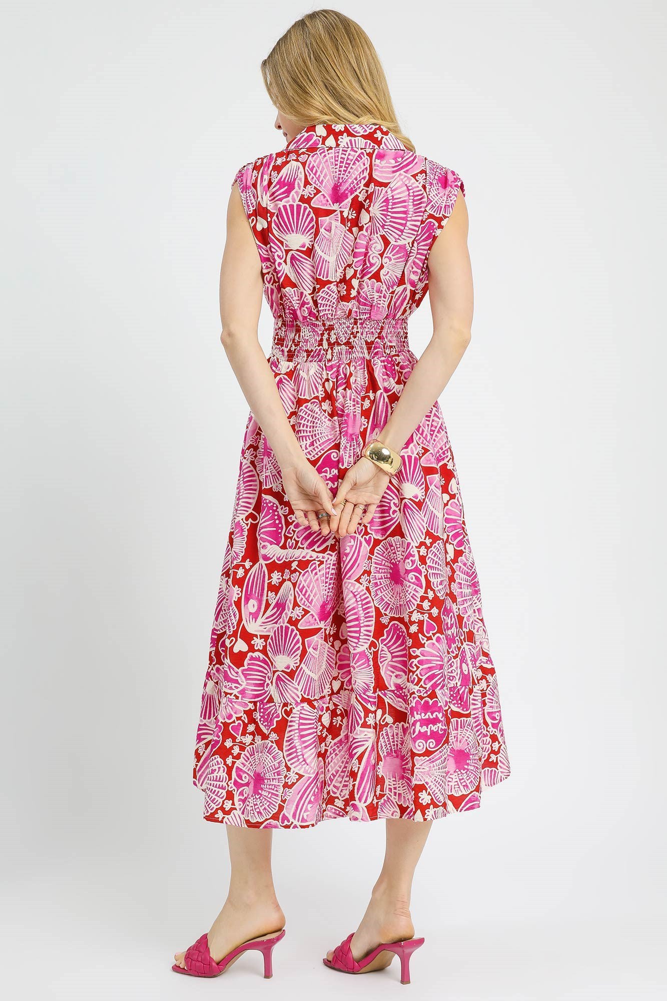 Front Zipper Floral Dress