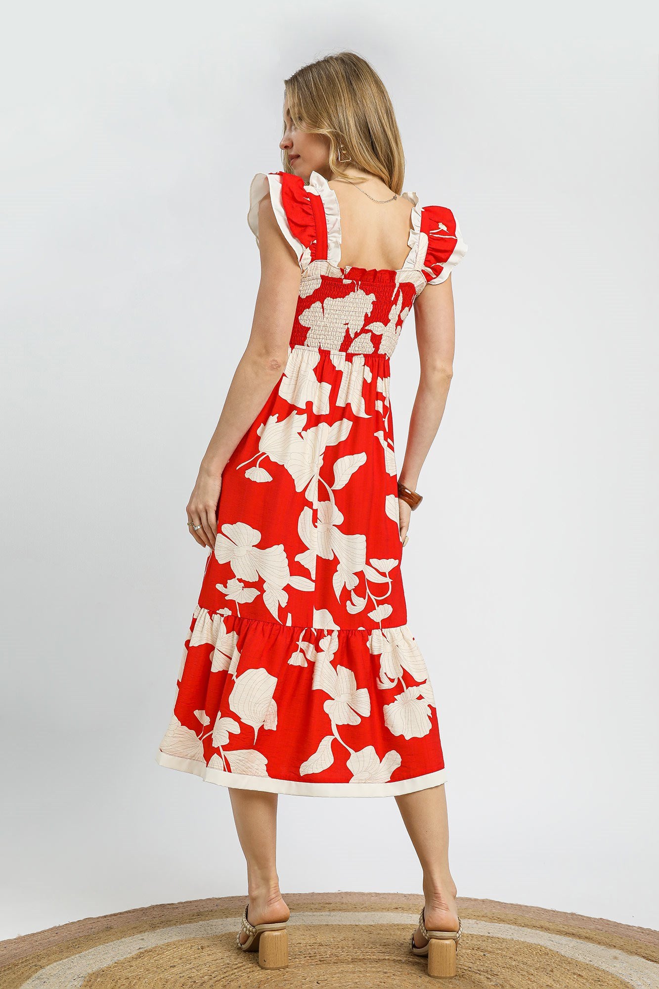 Tiered Smocked Midi Dress