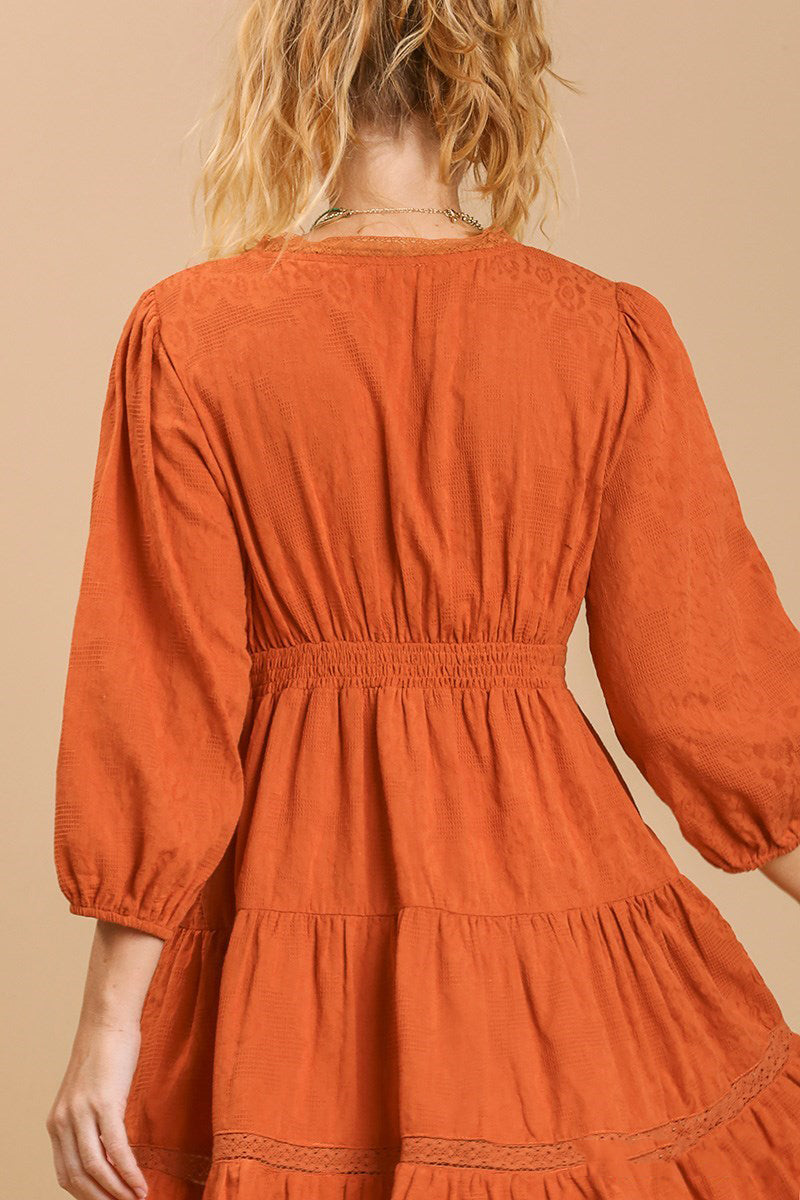 Eyelet Detail Dress