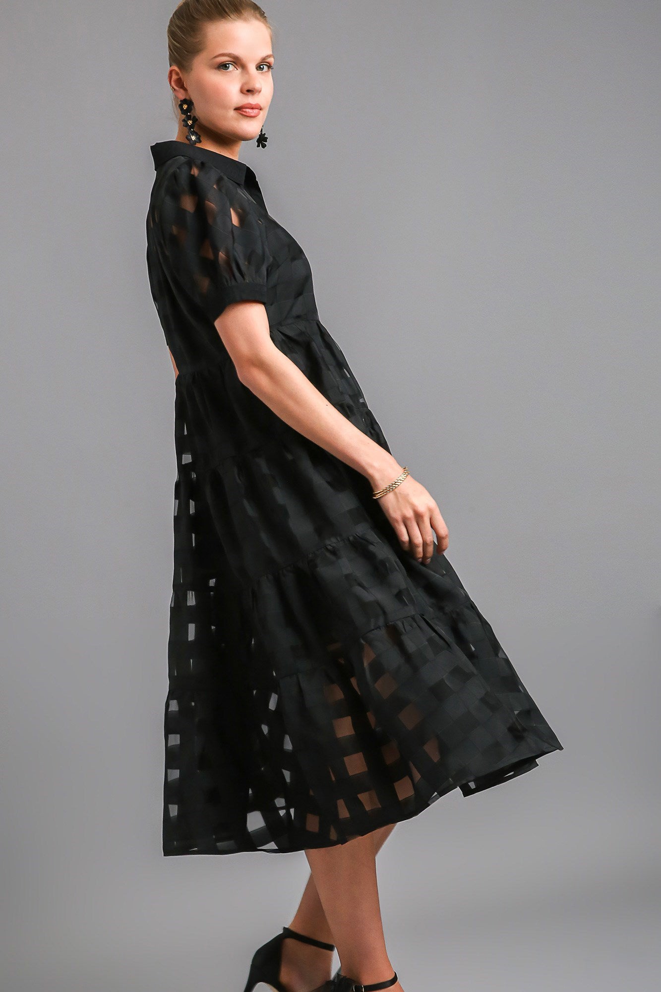 Basket Weave Button Down Dress