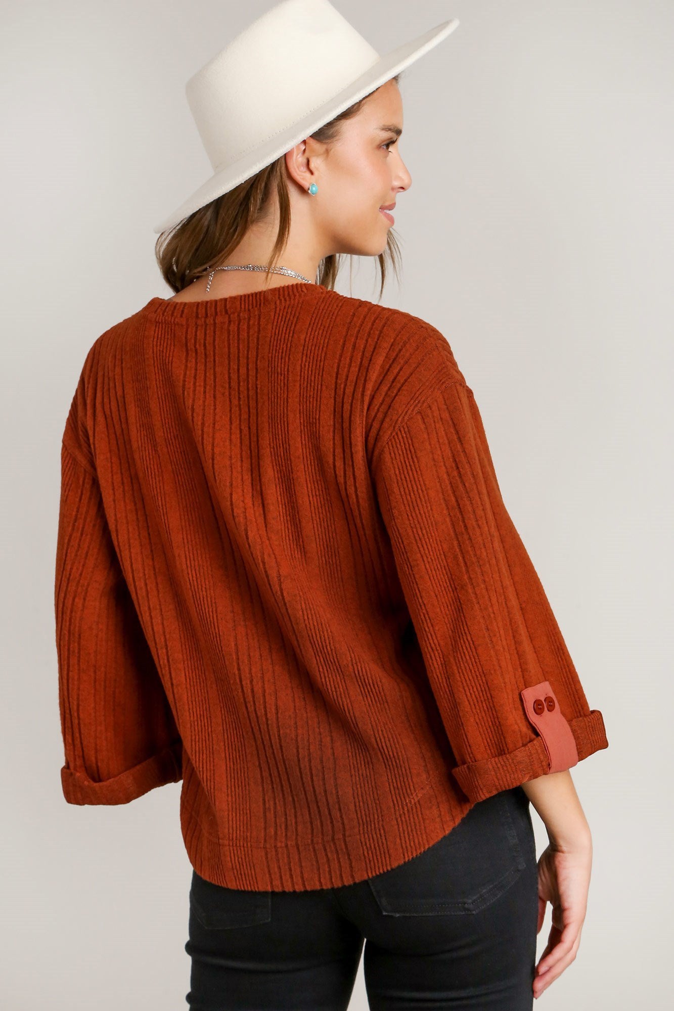 Button Cuff Sweater