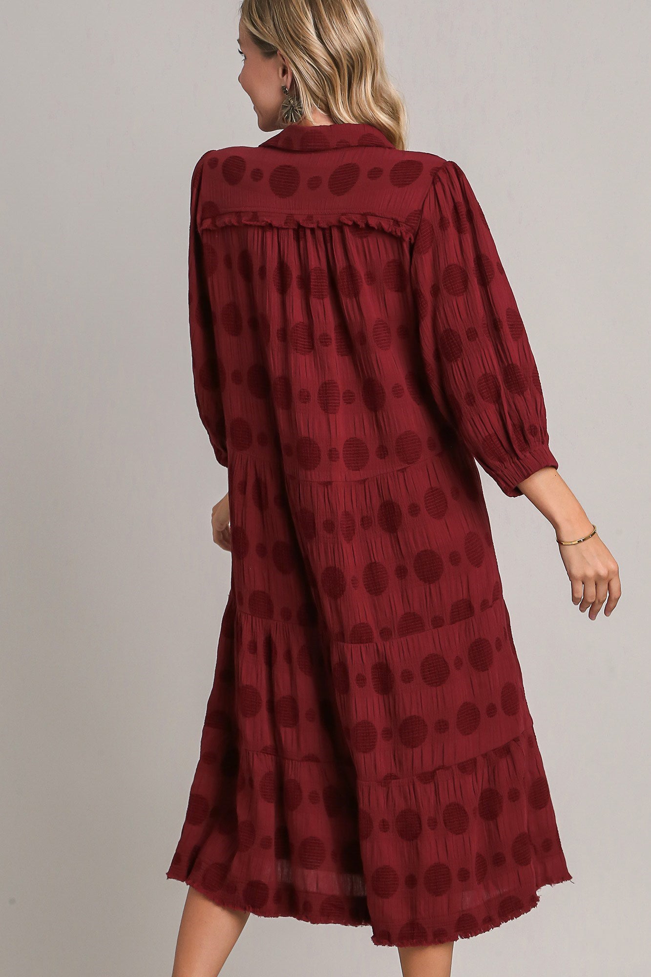 Polka Dot Wine Dress