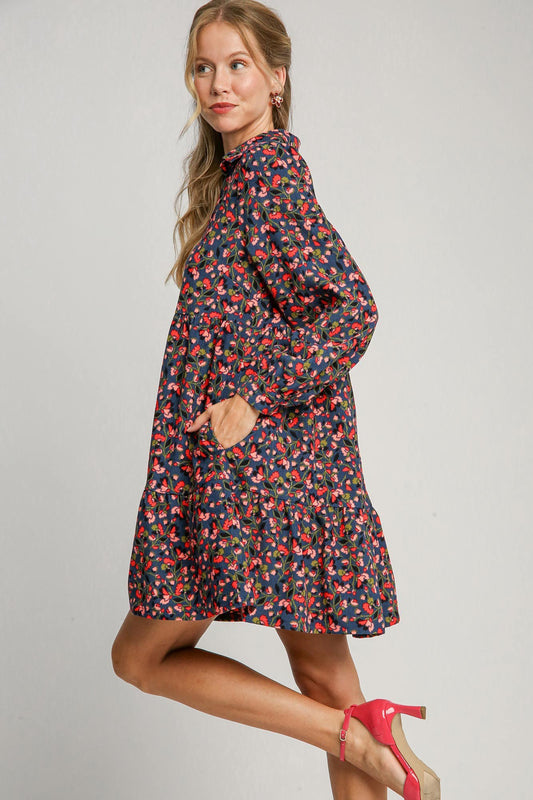 Collared Floral Dress