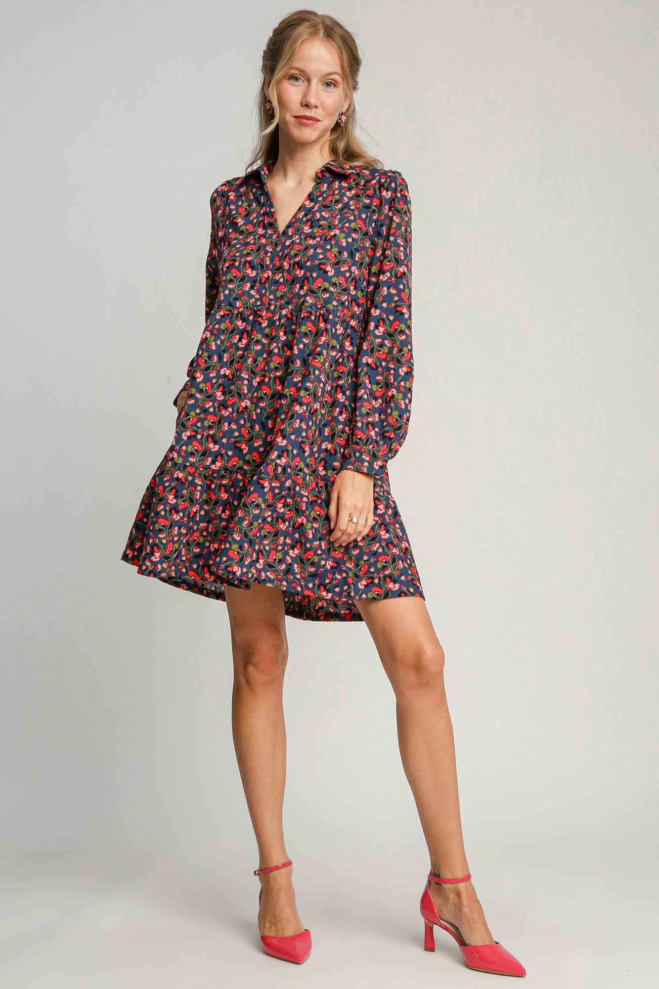 Collared Floral Dress