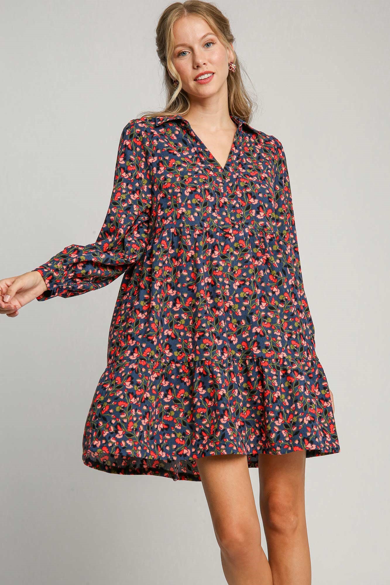 Collared Floral Dress