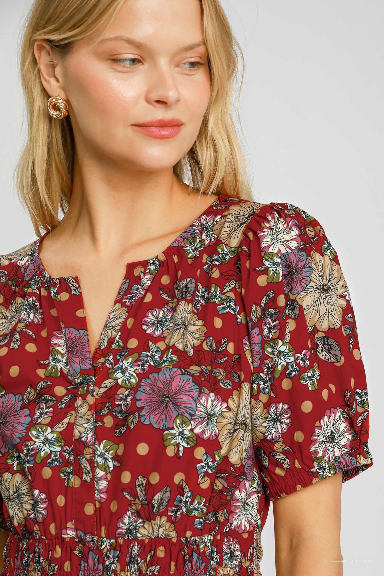 Floral Tiered Midi Dress