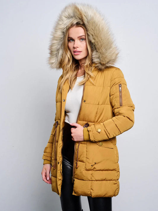 Faux Fur Puffer Coat